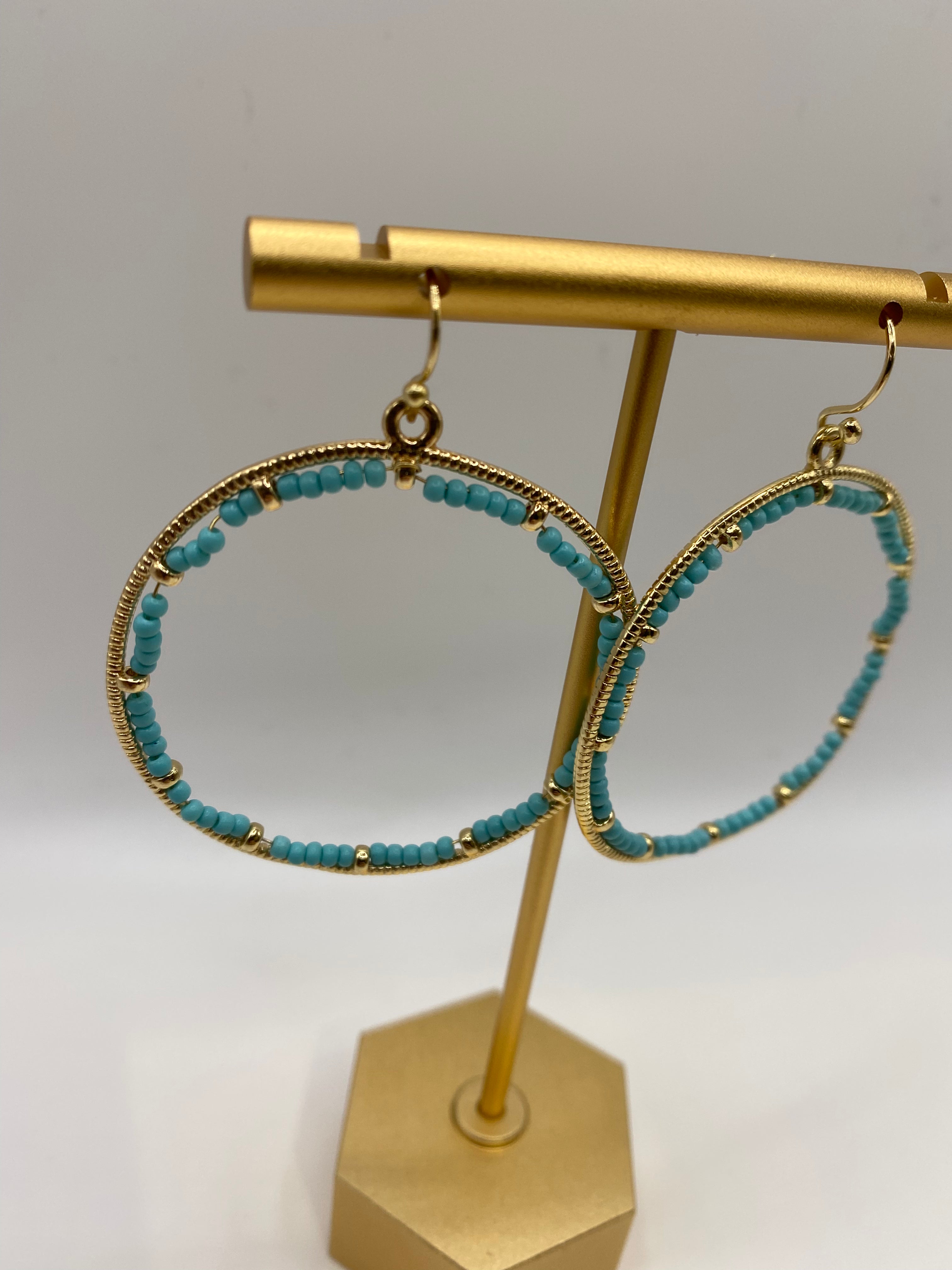 Remi Beaded Hoops- Multiple Options-Earrings-Meghan Browne-Anna Kaytes Boutique, Women's Fashion Boutique in Grinnell, Iowa