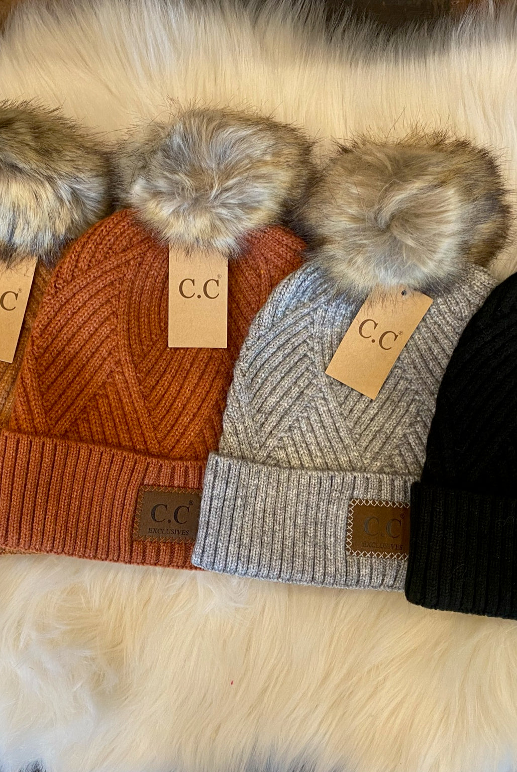 What A Girl Wants Pom Beanie-Beanies-joia hat 2060-Anna Kaytes Boutique, Women's Fashion Boutique in Grinnell, Iowa