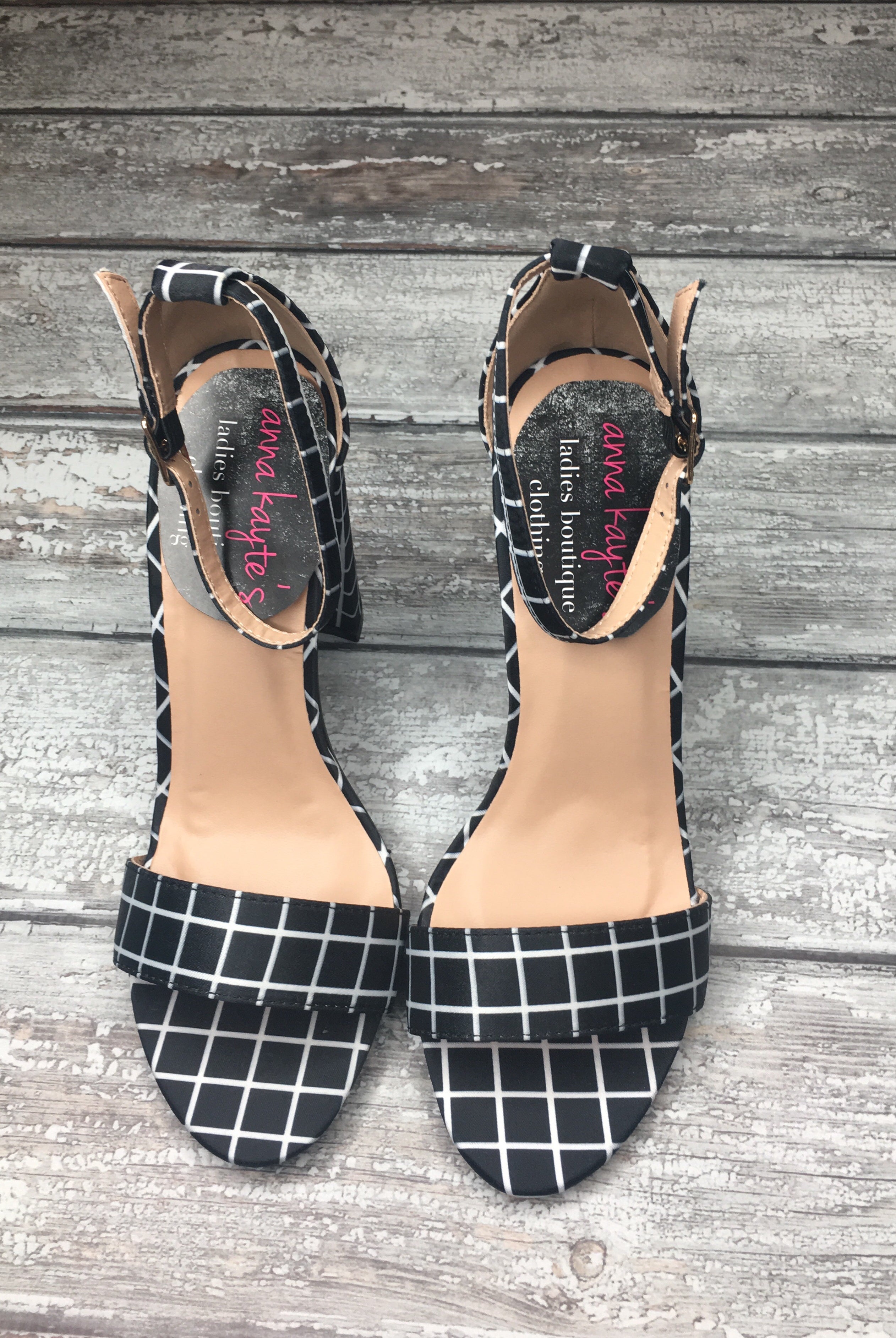 Sparks Fly Checked Heel-Heels-Anna Kaytes Boutique-Anna Kaytes Boutique, Women's Fashion Boutique in Grinnell, Iowa