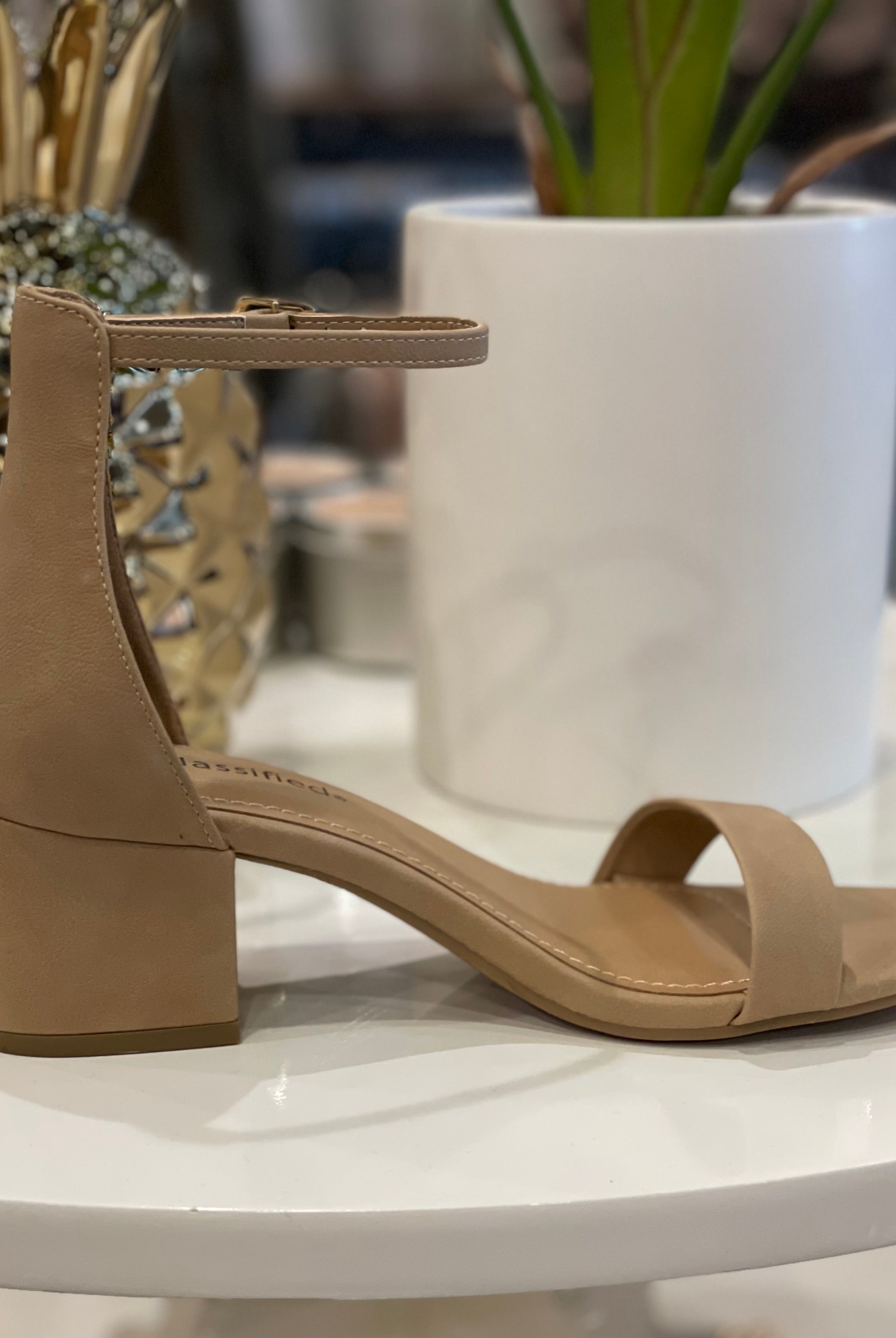 It's The Weekend Ankle Strap Heeled Sandal- Natural-Sandals-City Classified- Weekend-S-Anna Kaytes Boutique, Women's Fashion Boutique in Grinnell, Iowa