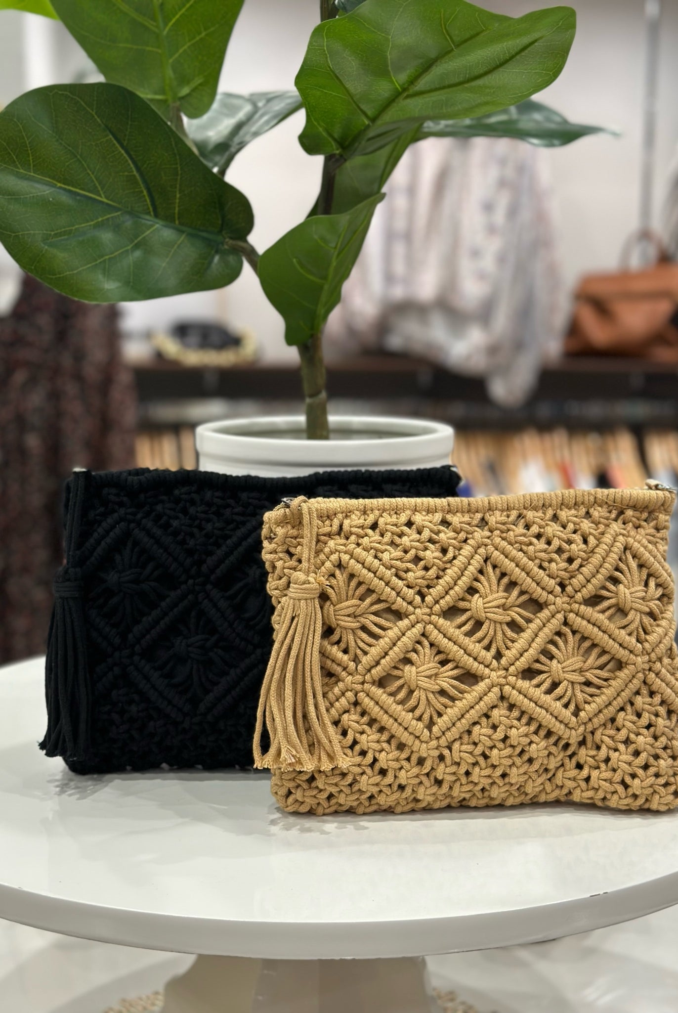 Soak Up The Sun Macrame Clutch- Multiple Options-Clutch-Alli's Corner-Anna Kaytes Boutique, Women's Fashion Boutique in Grinnell, Iowa