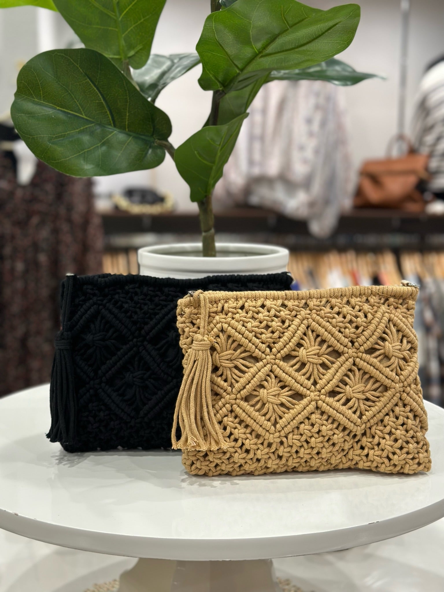 Soak Up The Sun Macrame Clutch- Multiple Options-Clutch-Alli's Corner-Anna Kaytes Boutique, Women's Fashion Boutique in Grinnell, Iowa