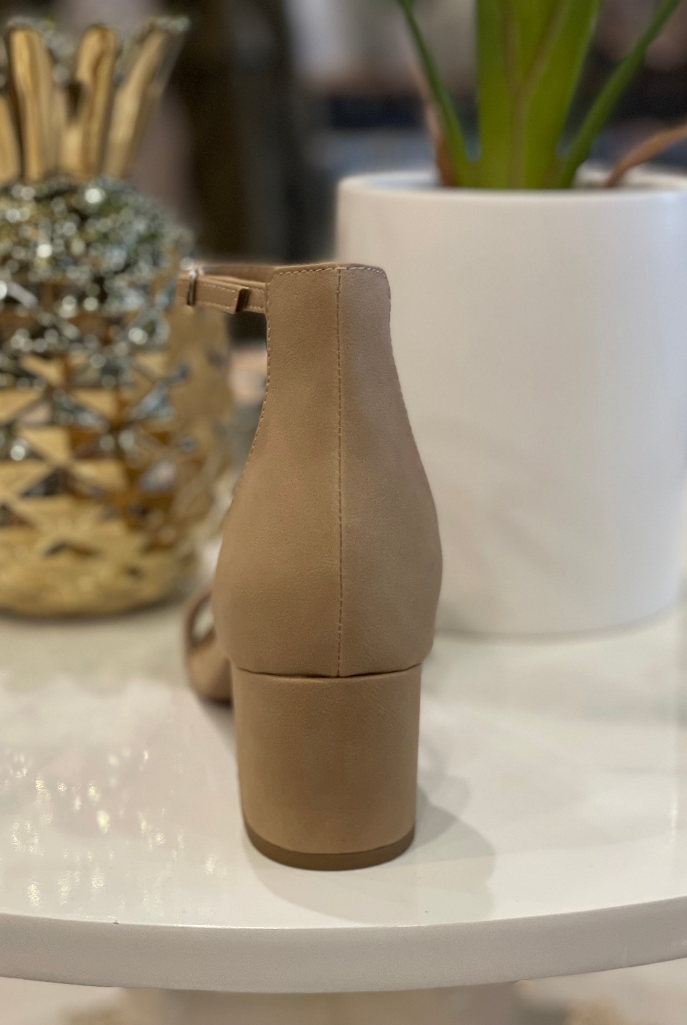 It's The Weekend Ankle Strap Heeled Sandal- Natural-Sandals-City Classified- Weekend-S-Anna Kaytes Boutique, Women's Fashion Boutique in Grinnell, Iowa