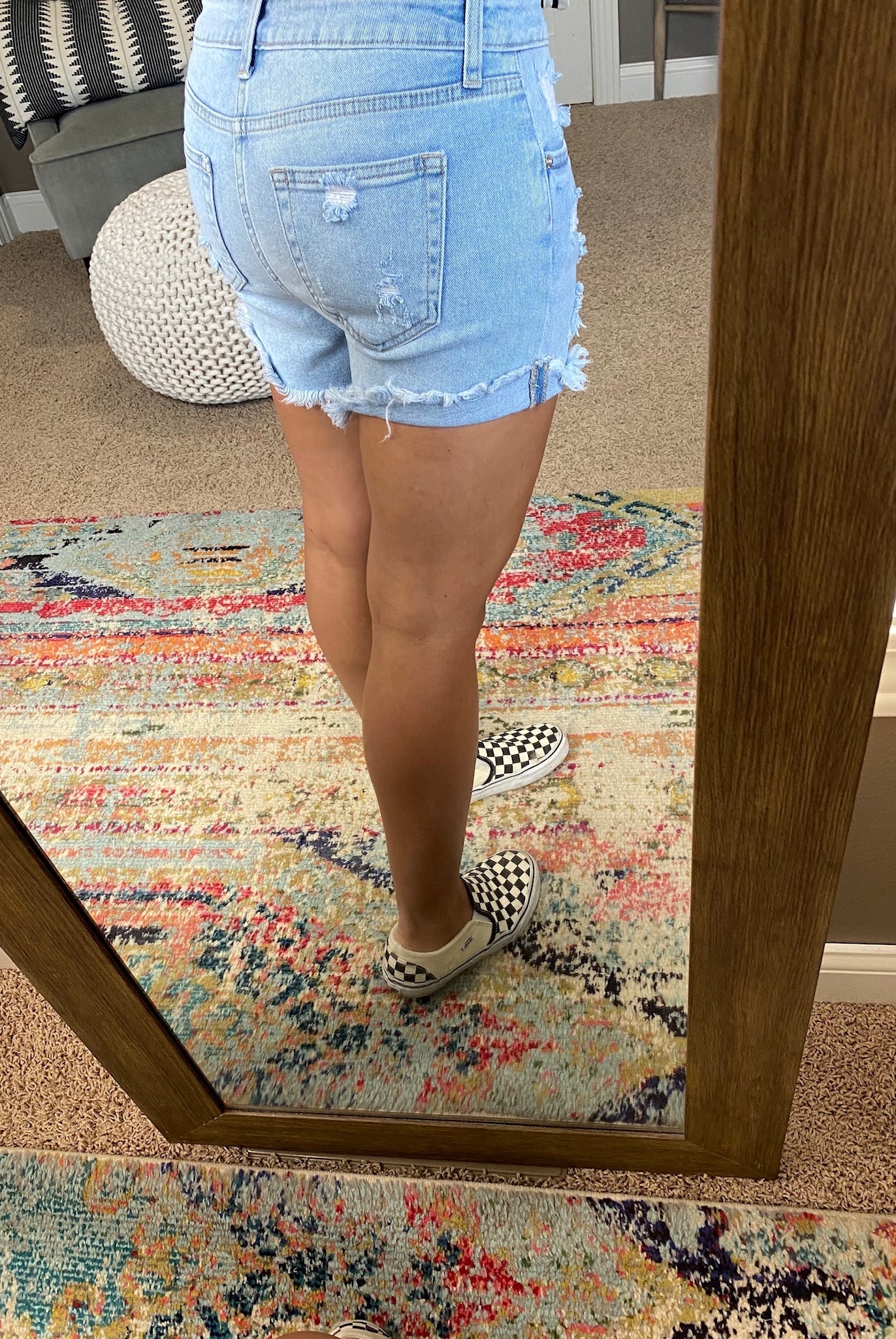 It's A Heat Wave Distressed Shorts - Light Wash-Shorts-Just USA JH104-Anna Kaytes Boutique, Women's Fashion Boutique in Grinnell, Iowa