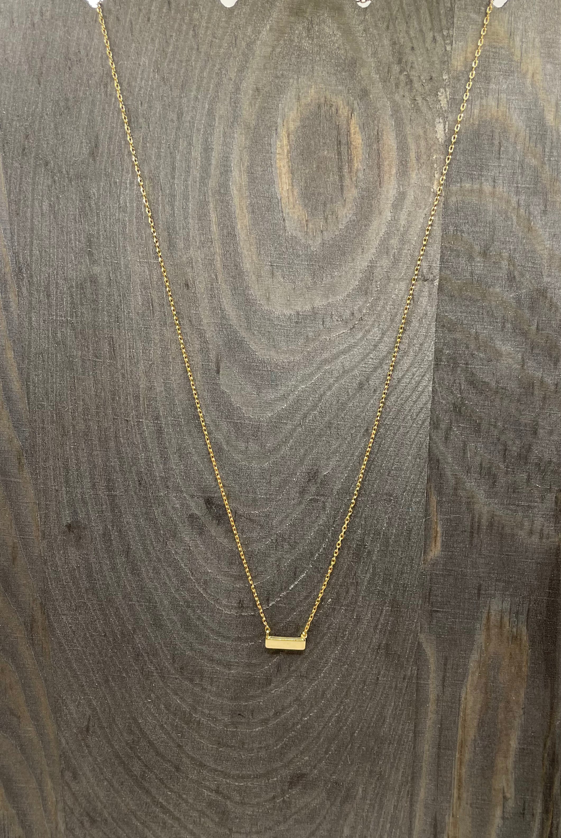 Your Forever Gold Bar Necklace-Necklaces-Lucky Charm-Anna Kaytes Boutique, Women's Fashion Boutique in Grinnell, Iowa