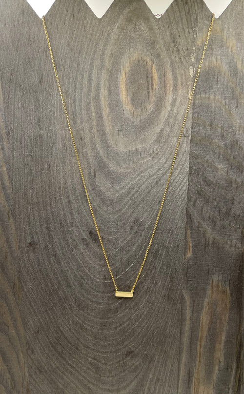 Your Forever Gold Bar Necklace-Lucky Charm-Anna Kaytes Boutique, Women's Fashion Boutique in Grinnell, Iowa