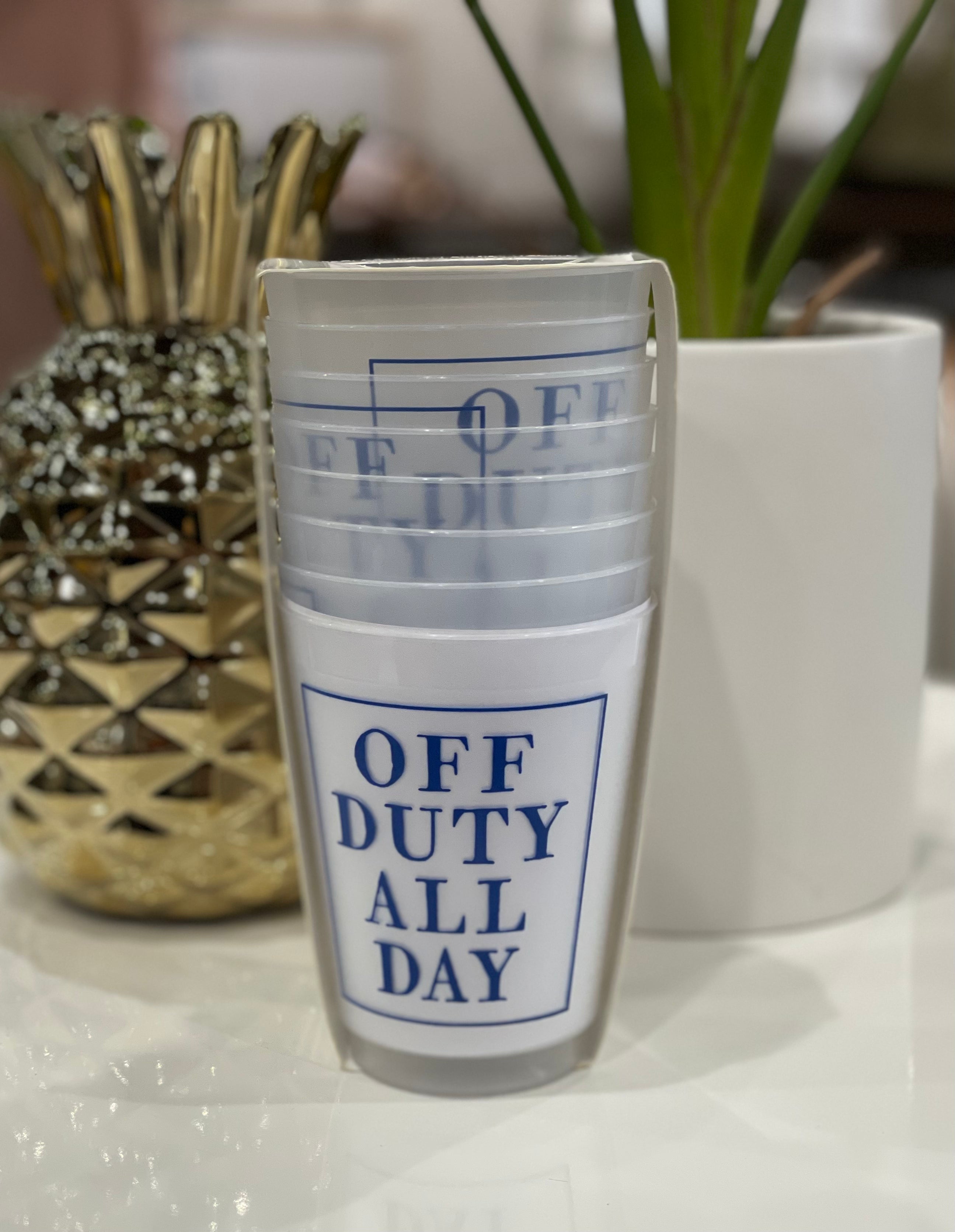 Off Duty All Day Frosted Cup- 8 Pack-Cups-Creative Brands- L2141-Anna Kaytes Boutique, Women's Fashion Boutique in Grinnell, Iowa