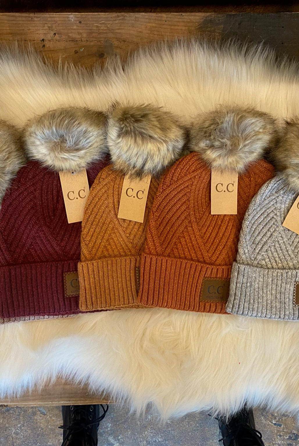 What A Girl Wants Pom Beanie-Beanies-joia hat 2060-Anna Kaytes Boutique, Women's Fashion Boutique in Grinnell, Iowa