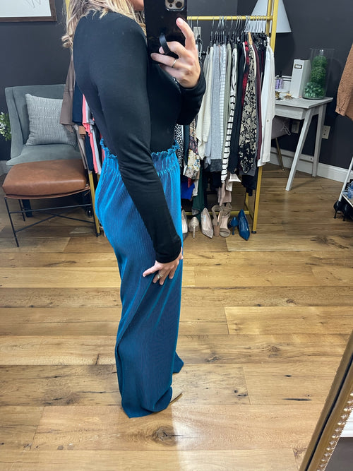 Modern Day Corded Pant- Teal-Pants-Fate FP7483-Anna Kaytes Boutique, Women's Fashion Boutique in Grinnell, Iowa