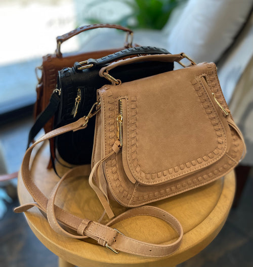 Khloe Faux Leather Crossbody-Handbags-Anna Kaytes Boutique-Anna Kaytes Boutique, Women's Fashion Boutique in Grinnell, Iowa