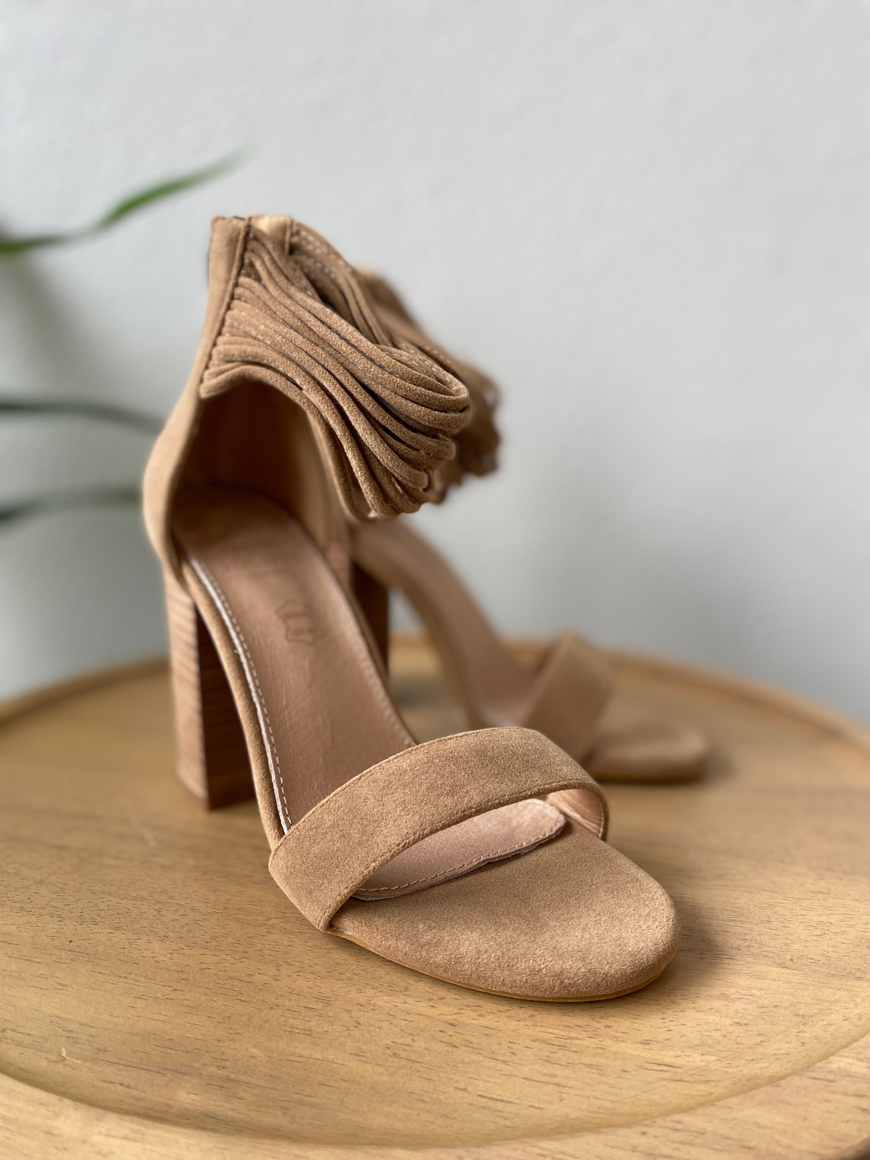 Blair Strappy Heeled Sandal- Khaki-Heels-Oasis Society-Anna Kaytes Boutique, Women's Fashion Boutique in Grinnell, Iowa