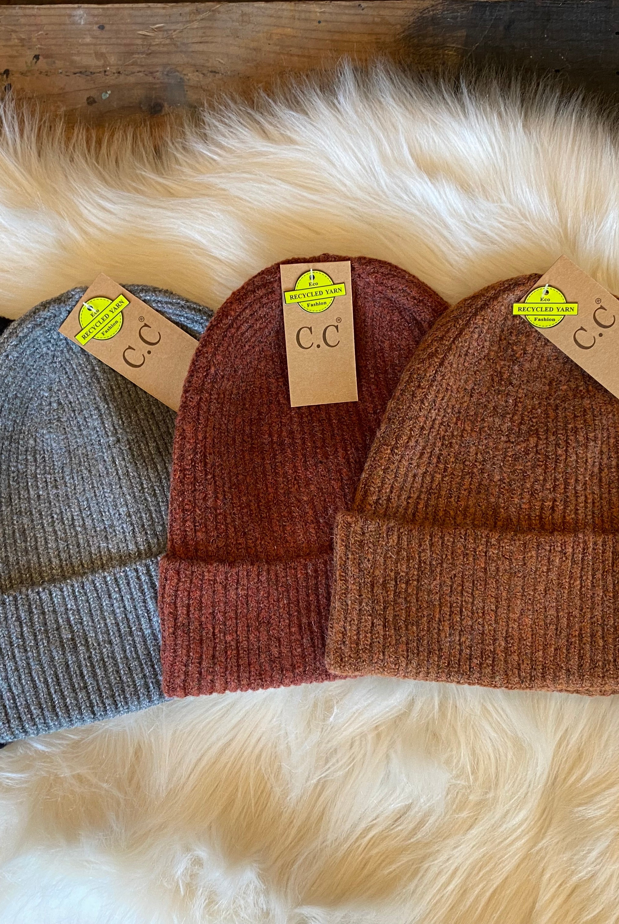 Can’t Stop Cuffed Knit CC Beanie-Beanies-Joia Hat 2075-Anna Kaytes Boutique, Women's Fashion Boutique in Grinnell, Iowa