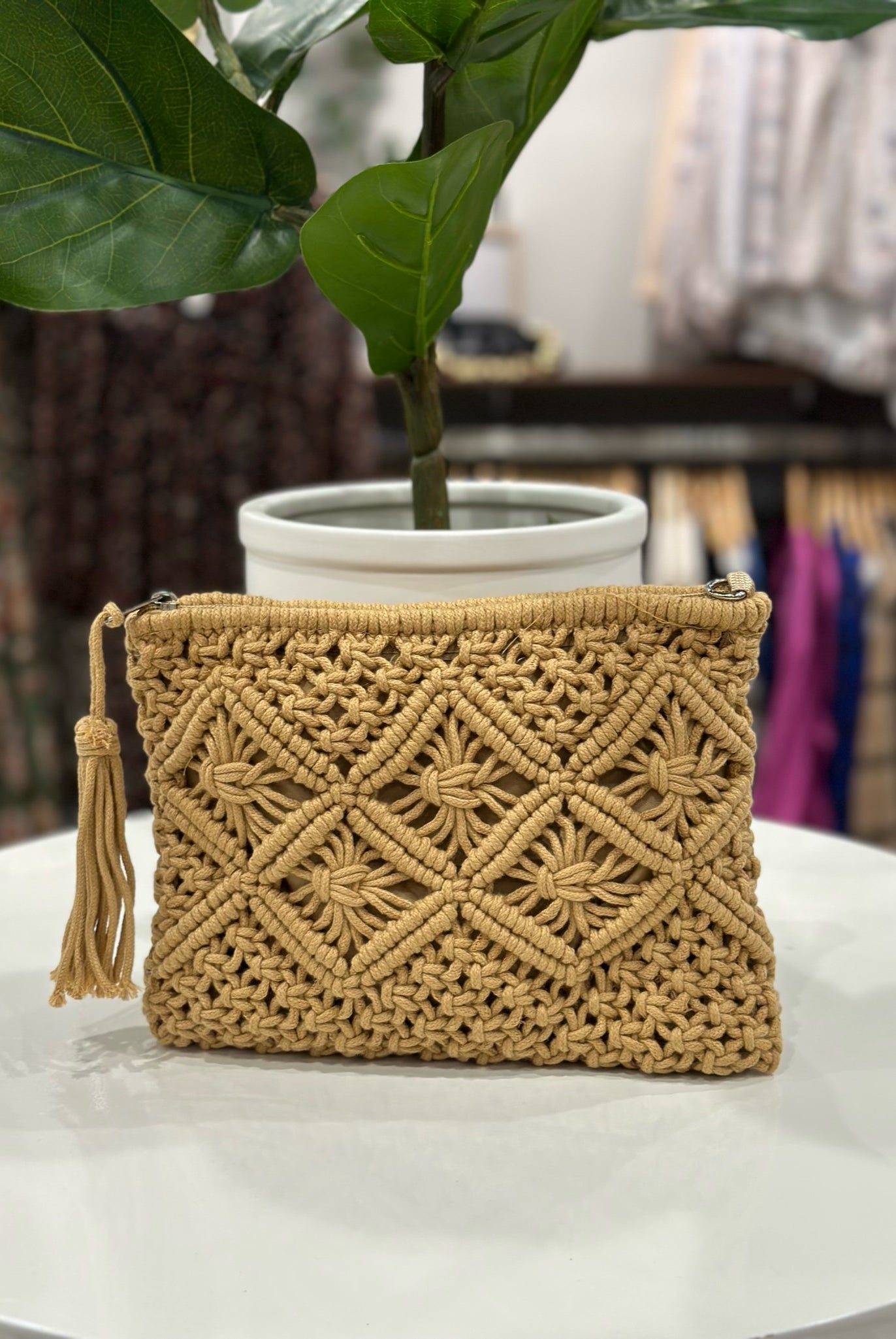 Soak Up The Sun Macrame Clutch- Multiple Options-Clutch-Alli's Corner-Anna Kaytes Boutique, Women's Fashion Boutique in Grinnell, Iowa
