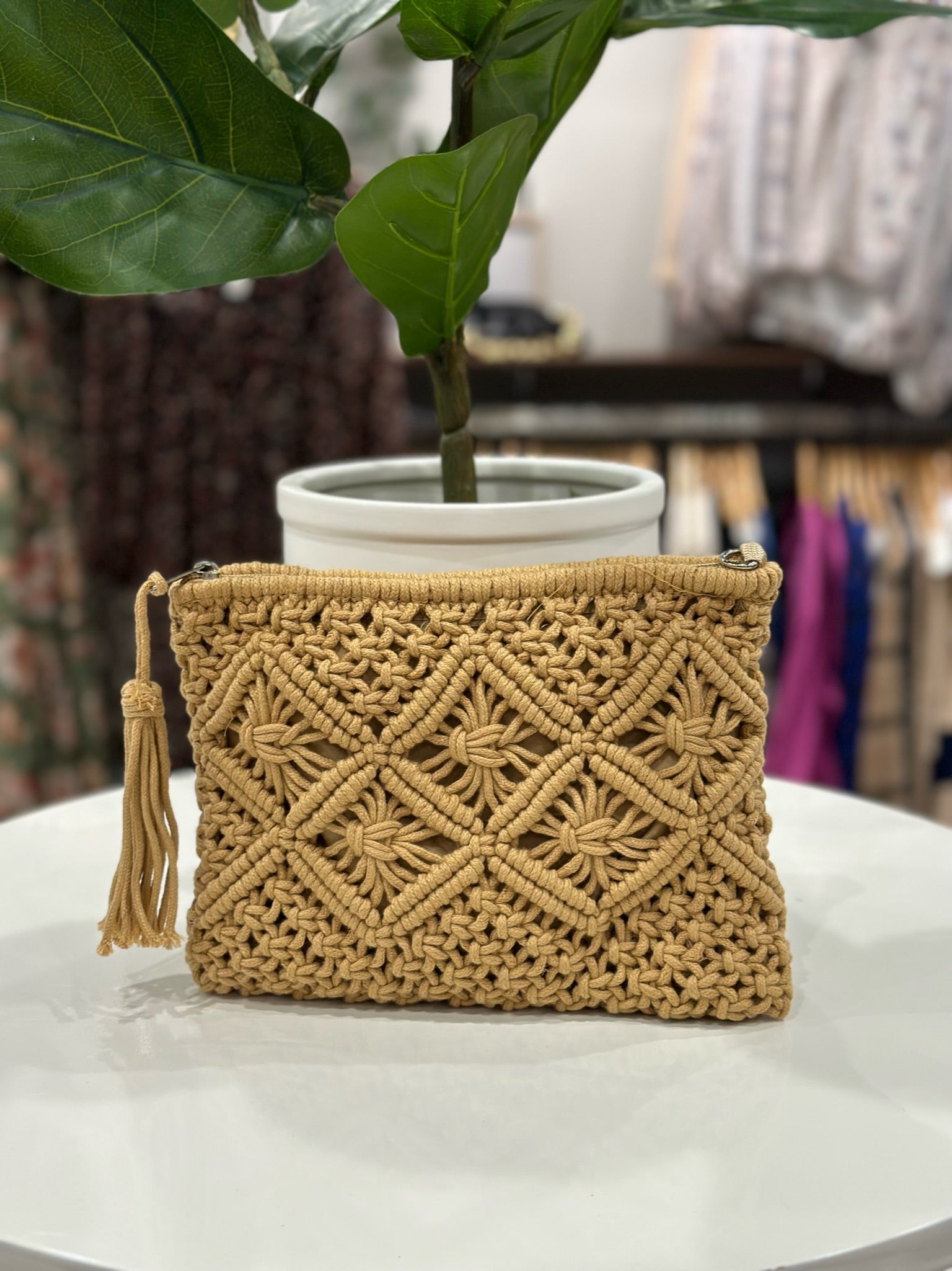 Soak Up The Sun Macrame Clutch- Multiple Options-Clutch-Alli's Corner-Anna Kaytes Boutique, Women's Fashion Boutique in Grinnell, Iowa