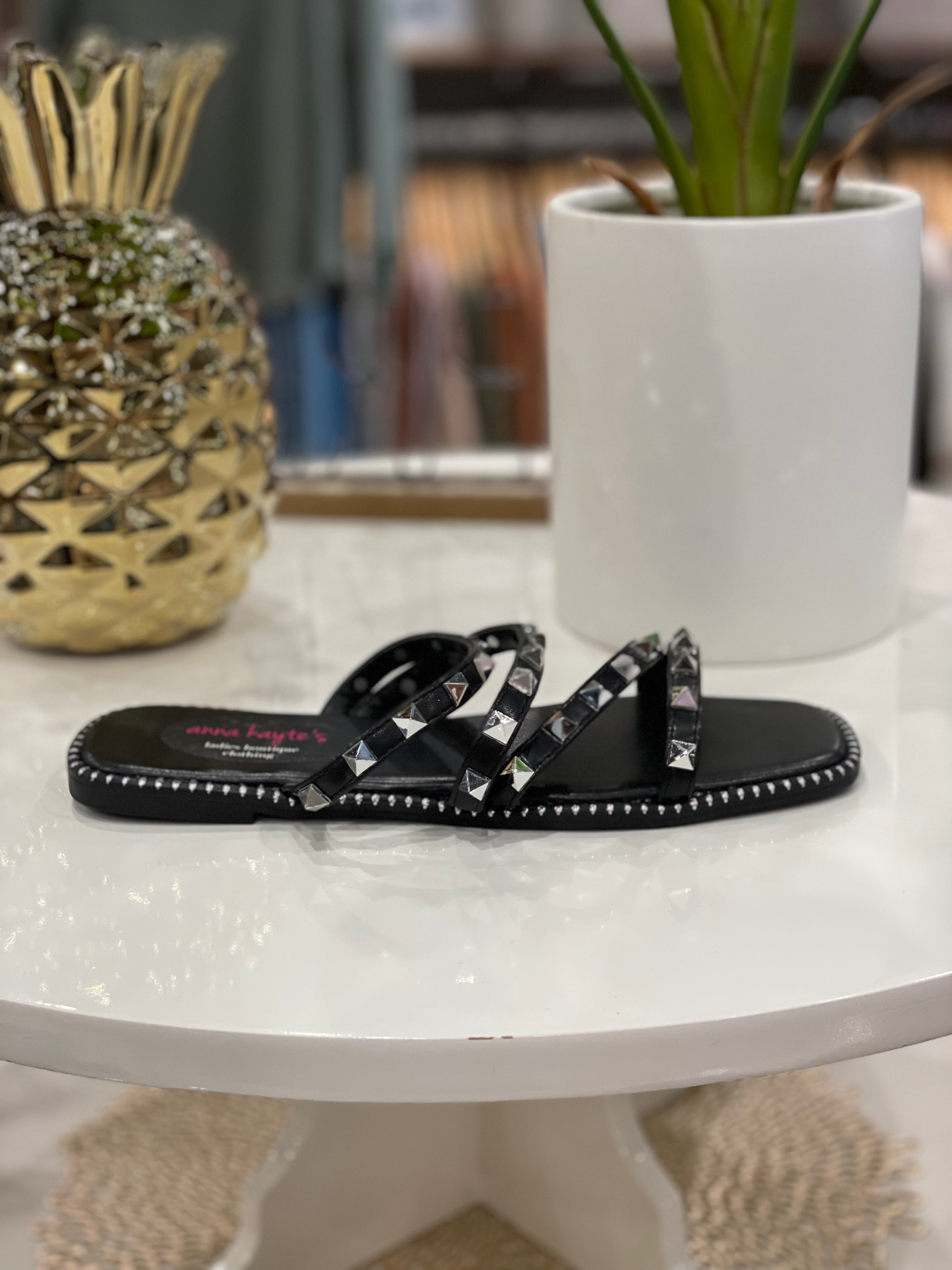 Gizelle Studded Strappy Sandals- Multiple Options-Sandals-Anna- Harlow-4-Anna Kaytes Boutique, Women's Fashion Boutique in Grinnell, Iowa