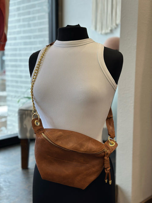 Harley Chain Accent Convertible Sling Bag-Multiple Options-Alli's Corner-BACCS-Anna Kaytes Boutique, Women's Fashion Boutique in Grinnell, Iowa