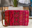 Baya Handmade Patterned Clutch- Fuschia Multi-Clutch-Urbanista- 60B3086-Anna Kaytes Boutique, Women's Fashion Boutique in Grinnell, Iowa