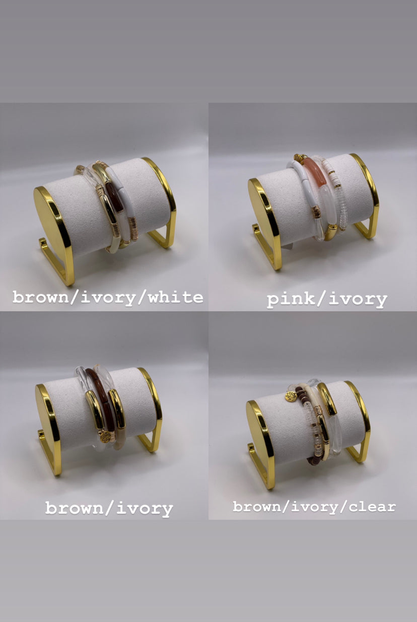 The Jasmin Three Stack - Multiple Options-Bracelets-Savvy Bling-Anna Kaytes Boutique, Women's Fashion Boutique in Grinnell, Iowa