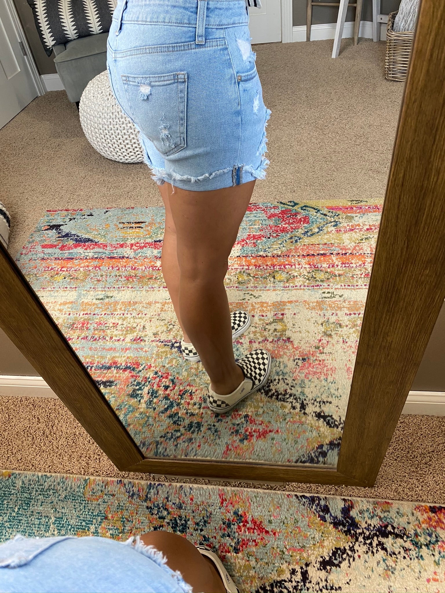 It's A Heat Wave Distressed Shorts - Light Wash-Shorts-Just USA JH104-Anna Kaytes Boutique, Women's Fashion Boutique in Grinnell, Iowa