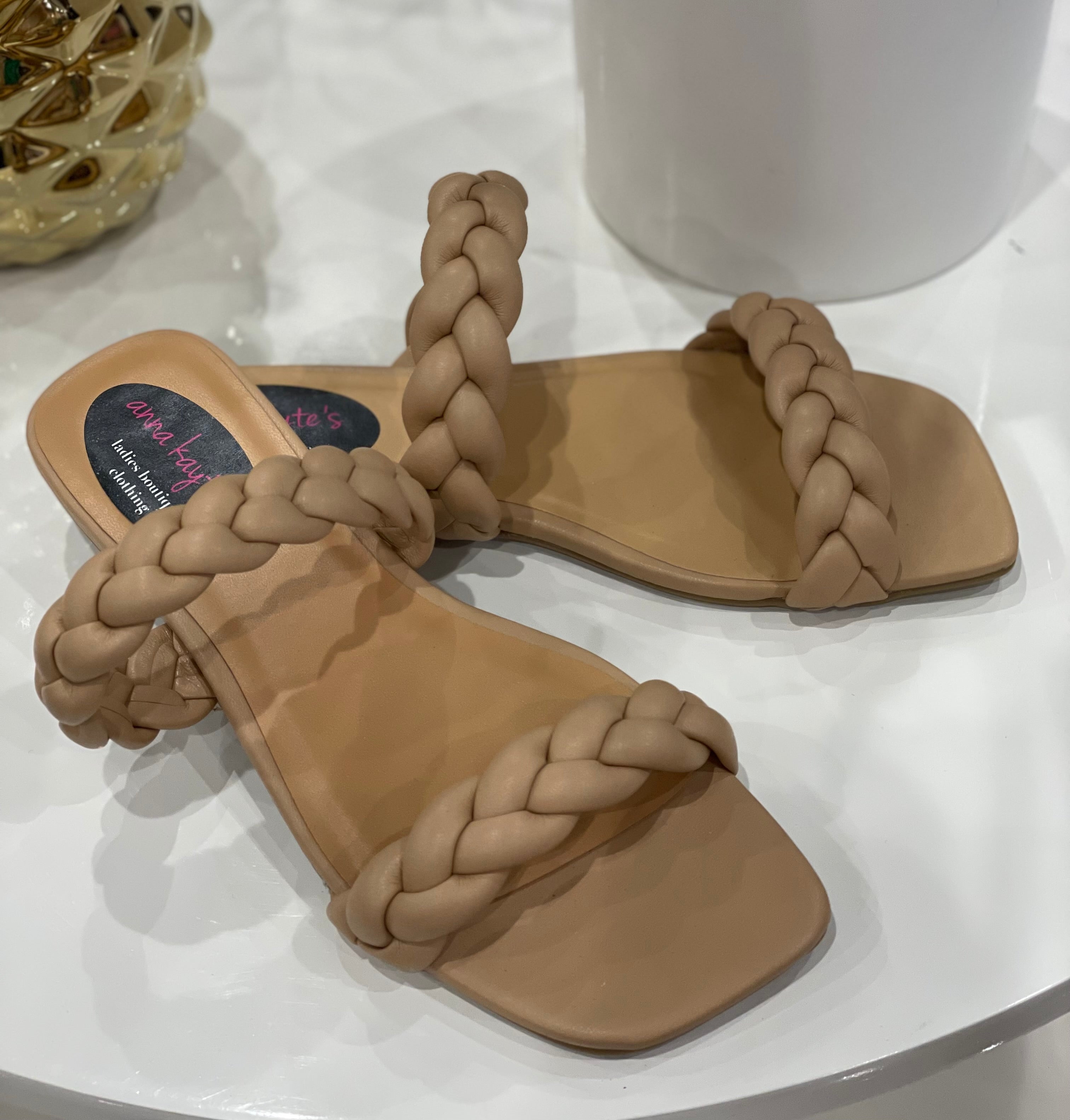 Too Fancy Braided Sandals- Multiple Options-Sandals-SHOE LA LA- VAULT-S-Anna Kaytes Boutique, Women's Fashion Boutique in Grinnell, Iowa