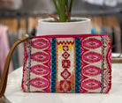 Baya Handmade Patterned Clutch- Pink/Ivory Multi-Clutch-Urbanista- 60B30110-Anna Kaytes Boutique, Women's Fashion Boutique in Grinnell, Iowa