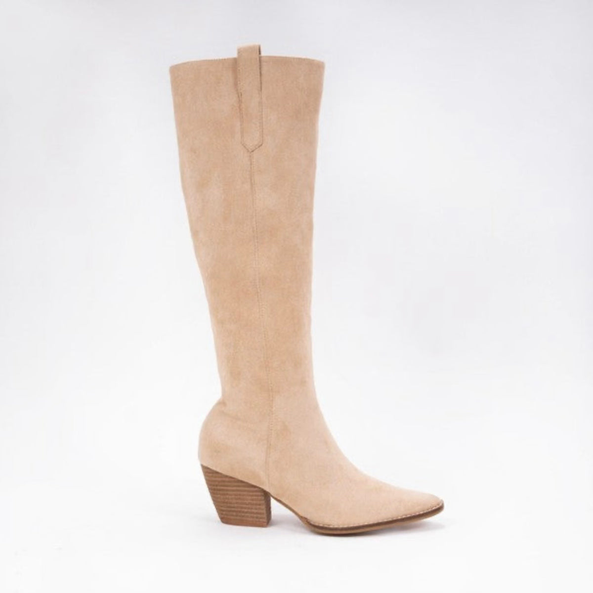 Thigh high taupe suede boots deals