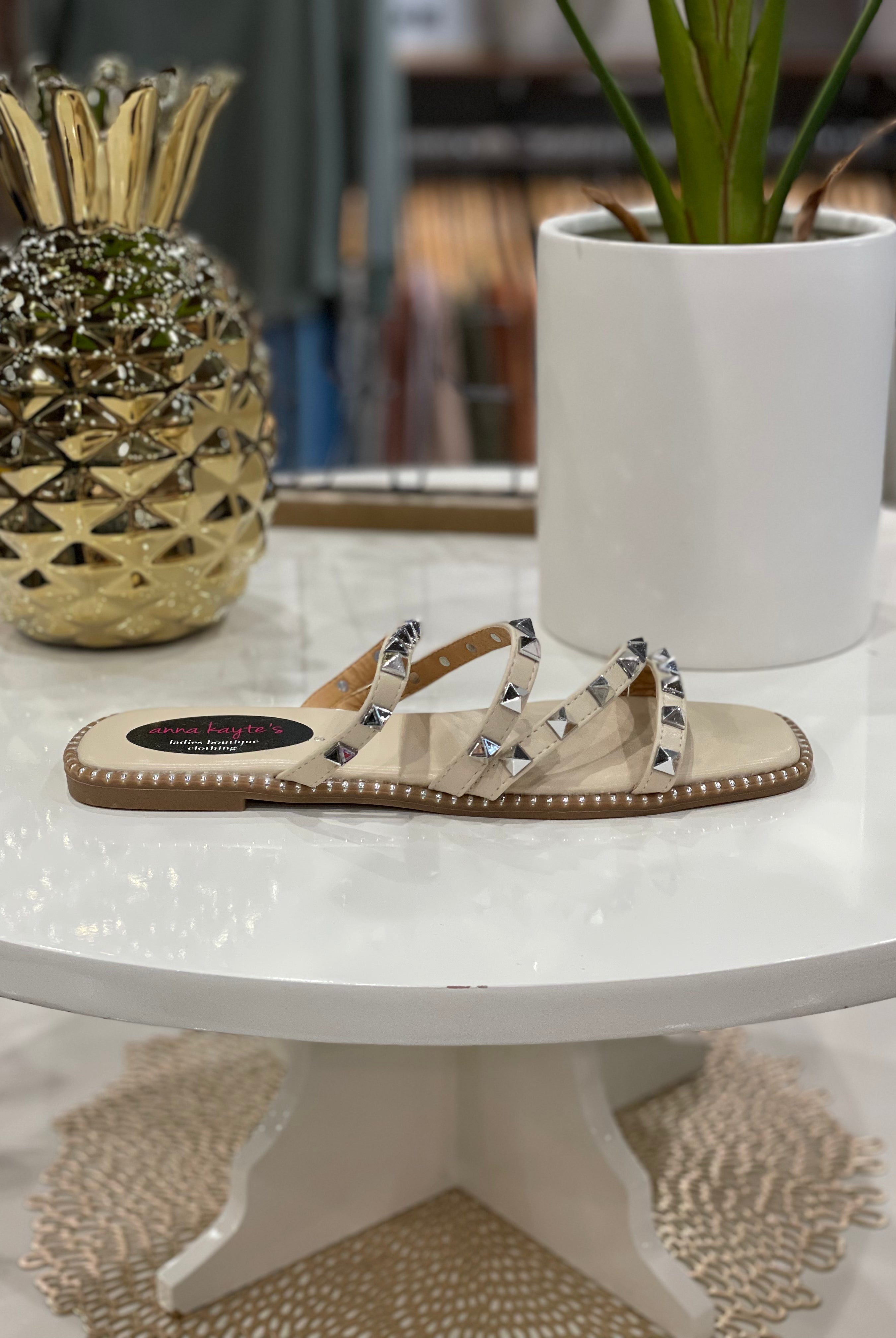 Gizelle Studded Strappy Sandals- Multiple Options-Sandals-Anna- Harlow-4-Anna Kaytes Boutique, Women's Fashion Boutique in Grinnell, Iowa