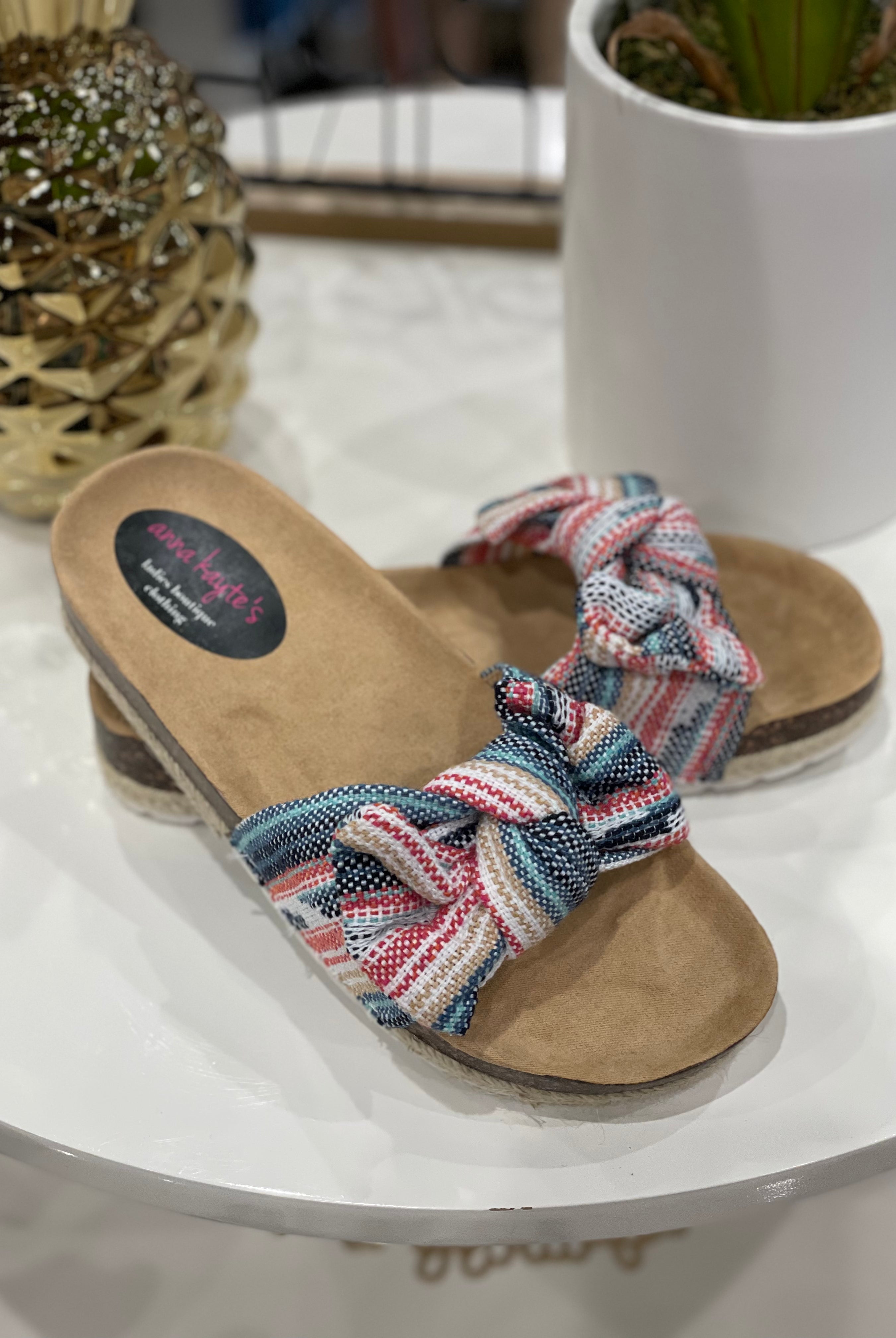 Brighter Days Platform Sandal- Pink/Blue Multi-Sandals-Qupid- Haidy-02-Anna Kaytes Boutique, Women's Fashion Boutique in Grinnell, Iowa
