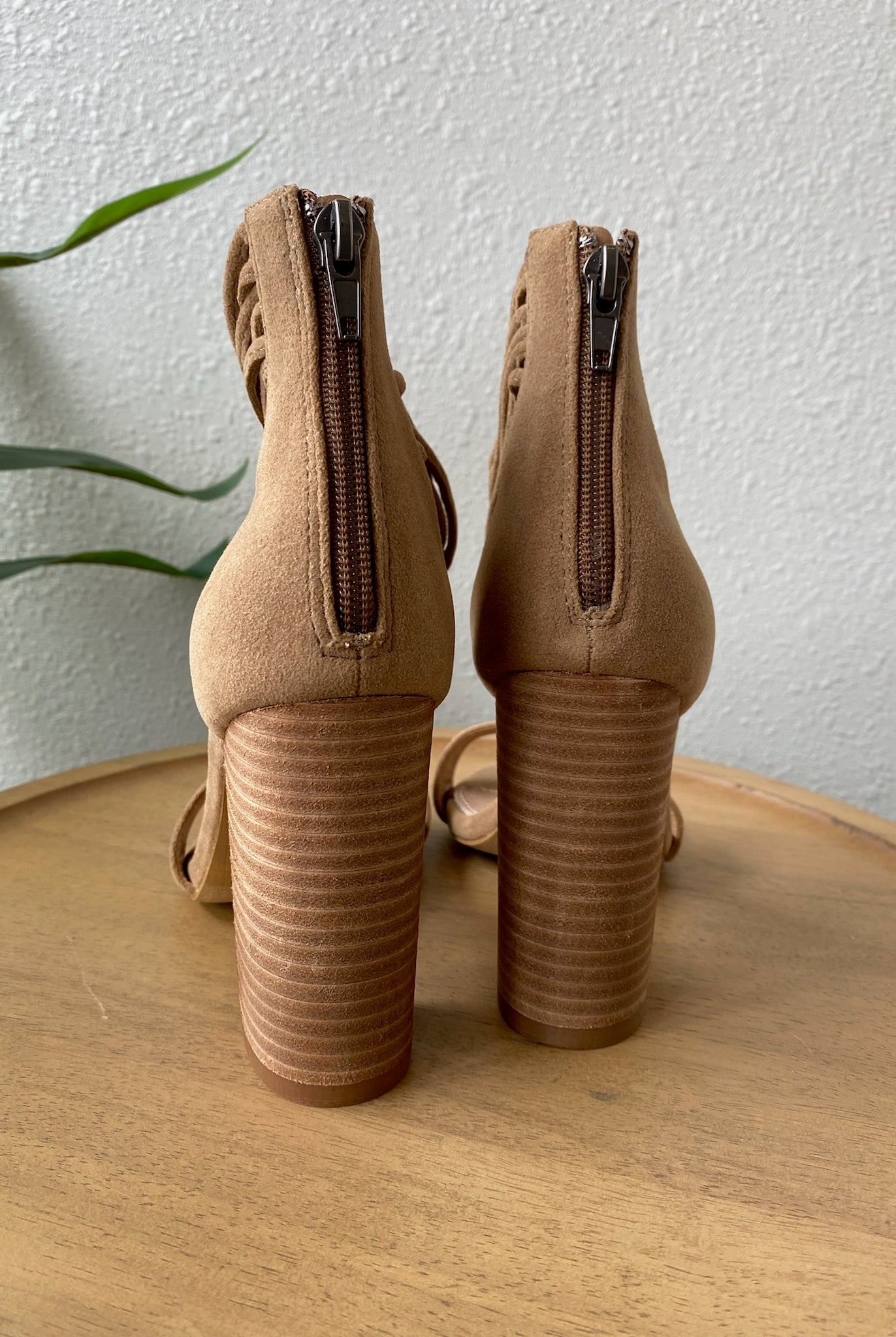 Blair Strappy Heeled Sandal- Khaki-Heels-Oasis Society-Anna Kaytes Boutique, Women's Fashion Boutique in Grinnell, Iowa