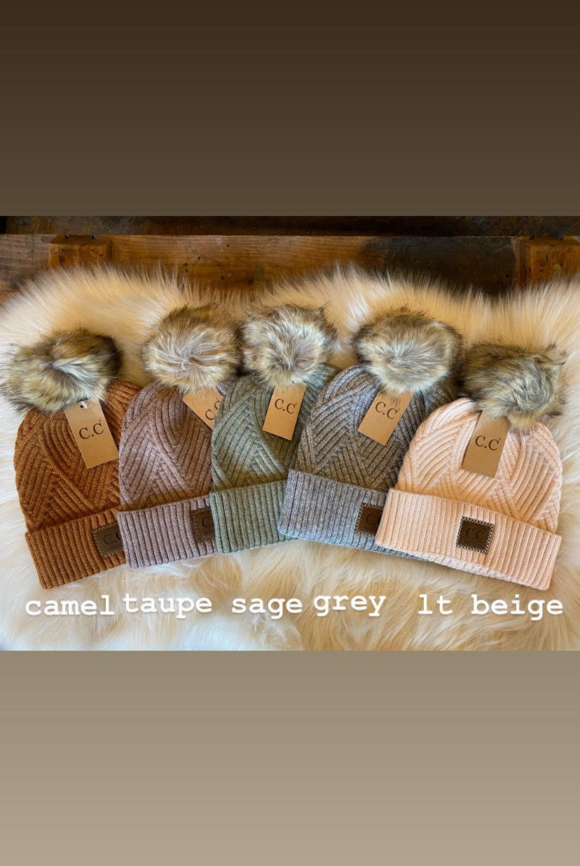 What A Girl Wants Pom Beanie-Beanies-joia hat 2060-Anna Kaytes Boutique, Women's Fashion Boutique in Grinnell, Iowa