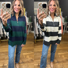 All The Way Striped Zipper Sweater - Multiple Options-Blu Pepper-Anna Kaytes Boutique, Women's Fashion Boutique in Grinnell, Iowa