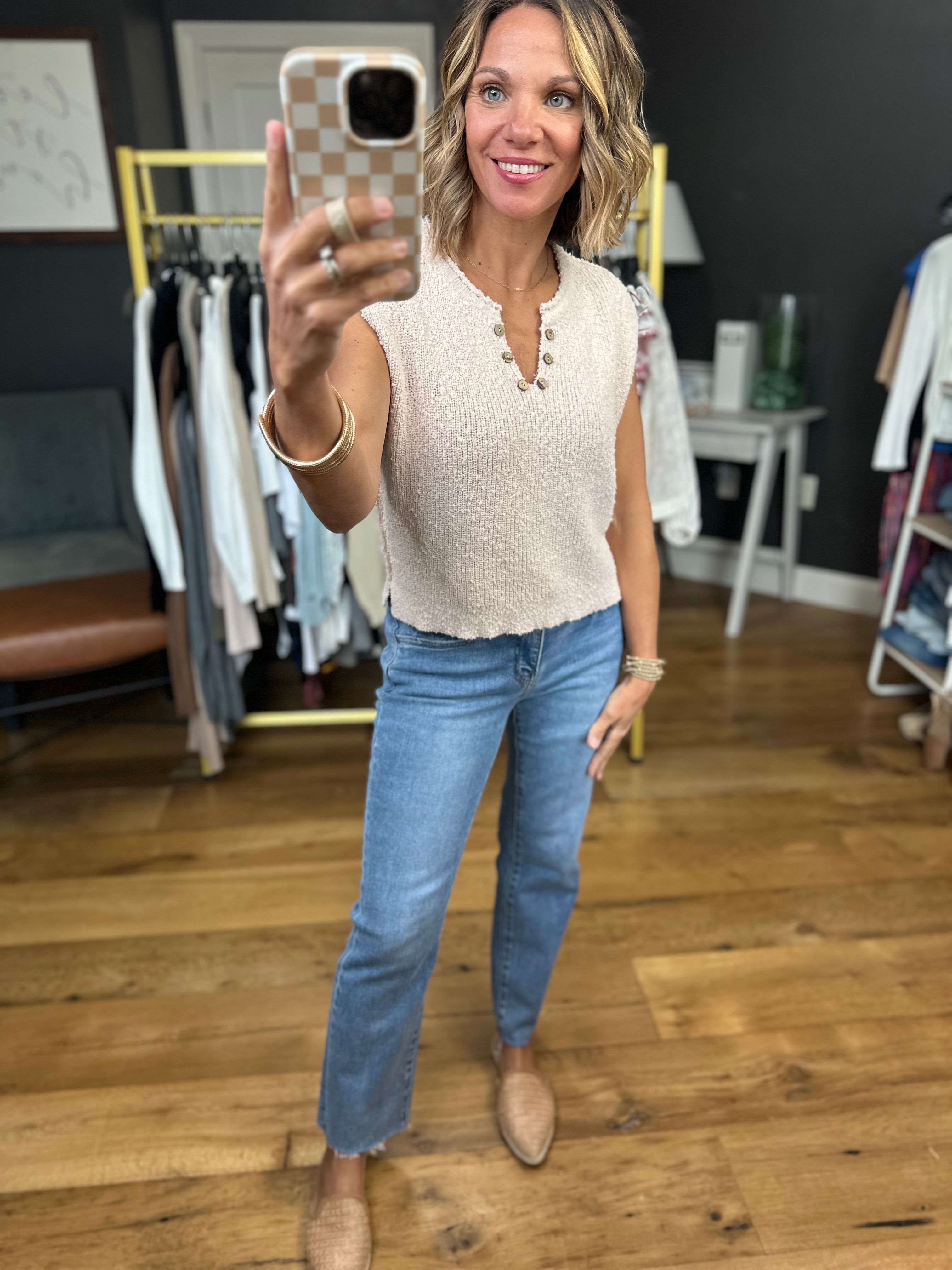 Chase You Down Knit Top - Champagne-La Miel-Anna Kaytes Boutique, Women's Fashion Boutique in Grinnell, Iowa