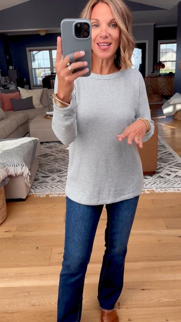 Cutting It Close Ribbed Long Sleeve Top-Staccato-Anna Kaytes Boutique, Women's Fashion Boutique in Grinnell, Iowa