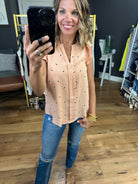 Right Space Dotted Top With Flutter Detail - Multiple Options-Short Sleeves-Blu Pepper TB8189B-Anna Kaytes Boutique, Women's Fashion Boutique in Grinnell, Iowa