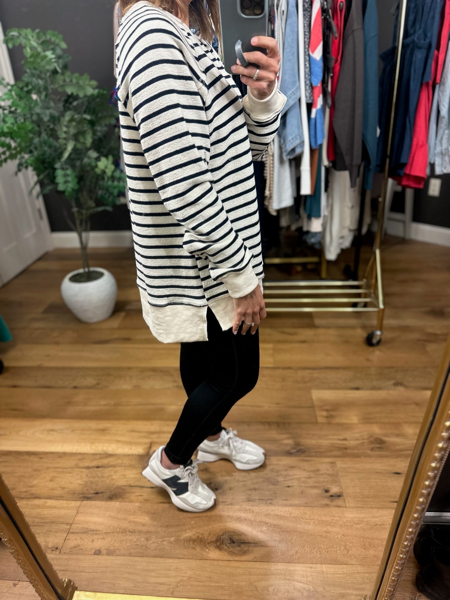 On My Mind Striped Crew-Sweaters-Wishlist-Anna Kaytes Boutique, Women's Fashion Boutique in Grinnell, Iowa