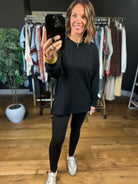 My Request Brushed Terry Sweatshirt-Long Sleeves-Be Cool-Anna Kaytes Boutique, Women's Fashion Boutique in Grinnell, Iowa