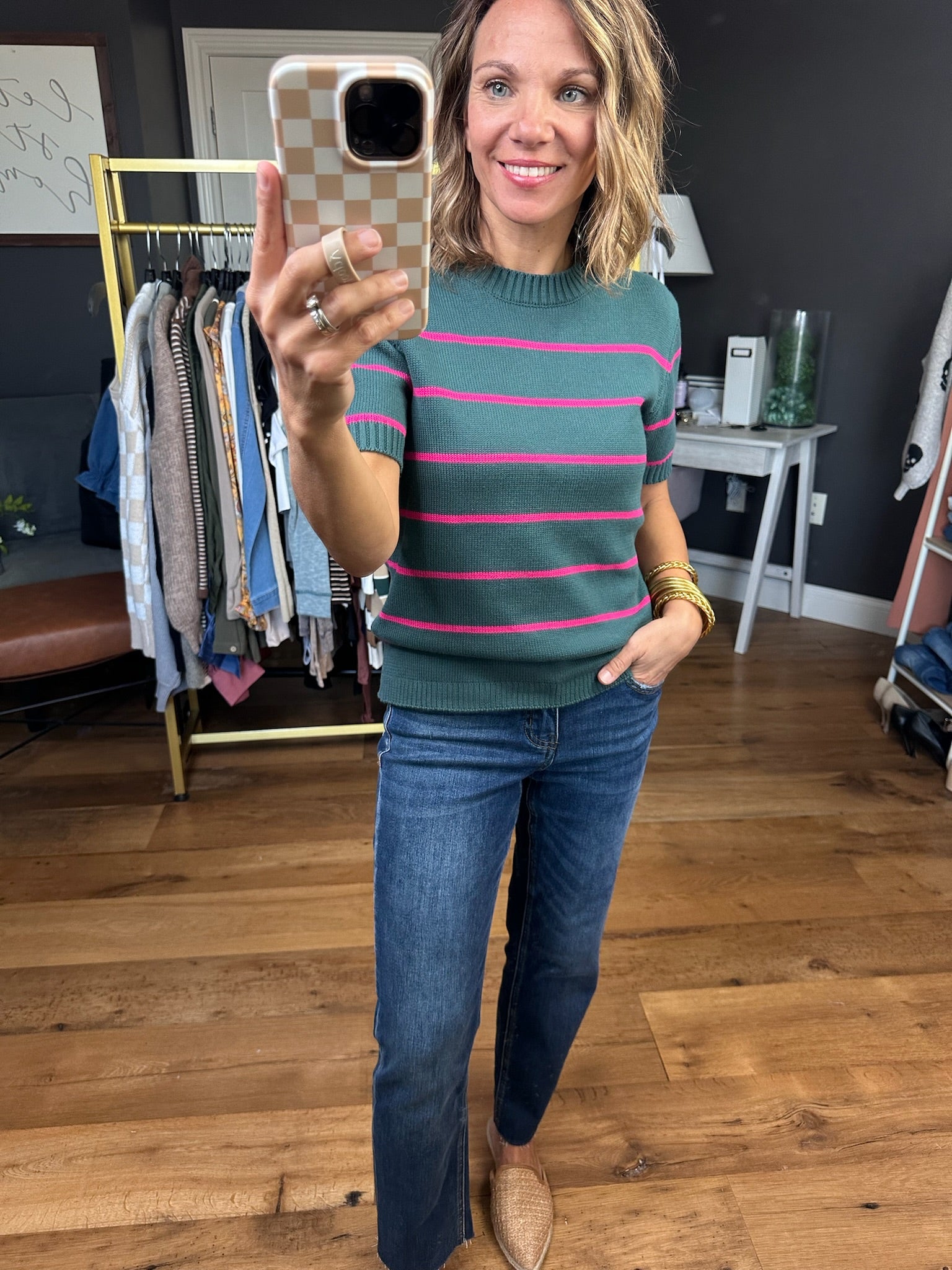 Incredible Things Striped Short Sleeve Sweater - Multiple Options-Wishlist-Anna Kaytes Boutique, Women's Fashion Boutique in Grinnell, Iowa