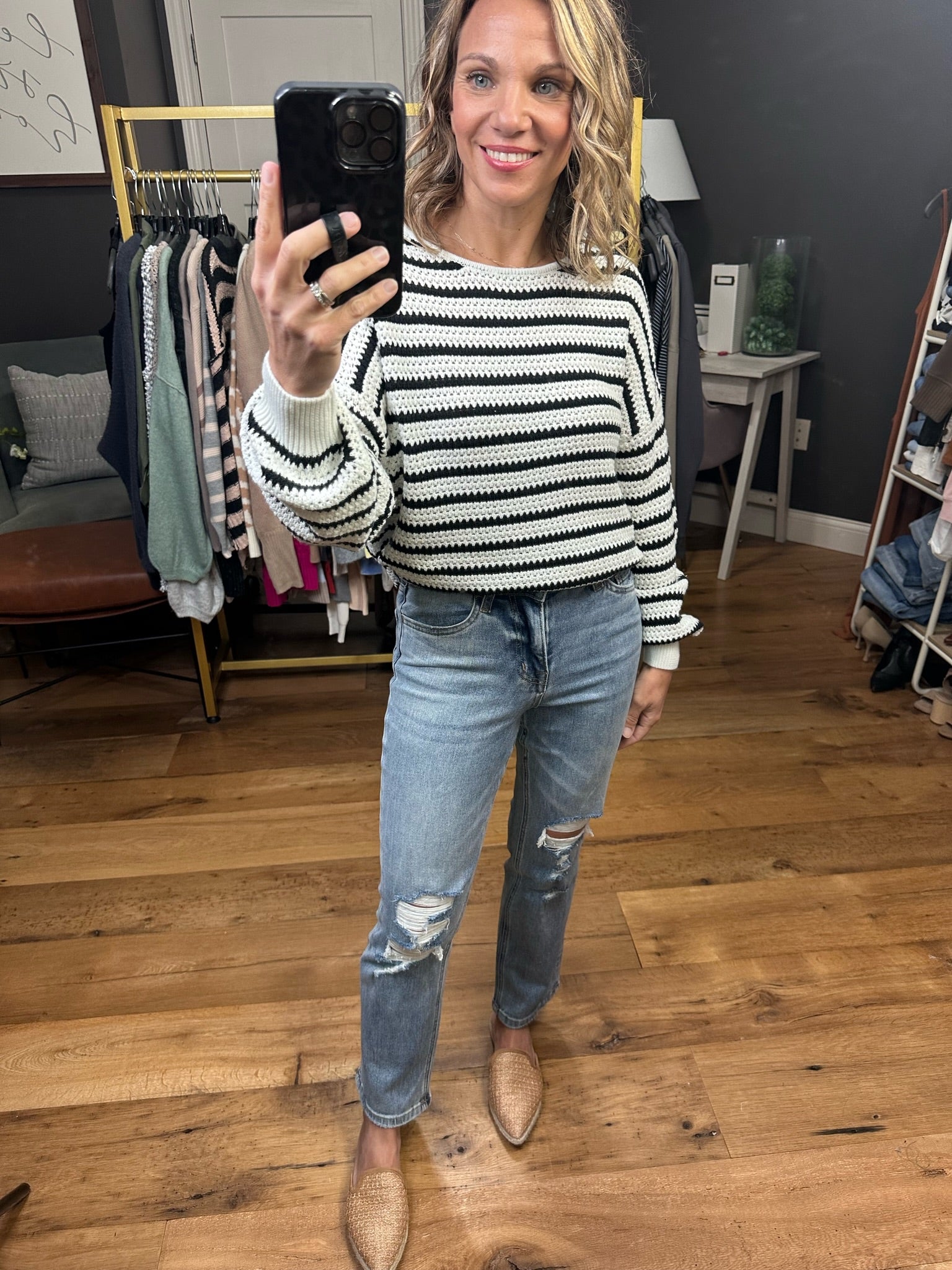 The Kelsey High-Rise Straight Crop Denim-Jeans-Loveret LV1024-Anna Kaytes Boutique, Women's Fashion Boutique in Grinnell, Iowa