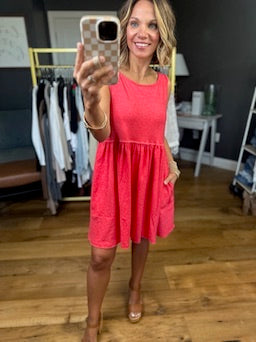 Make It Right Pocket Dress - Red-Aemi & Co-Anna Kaytes Boutique, Women's Fashion Boutique in Grinnell, Iowa