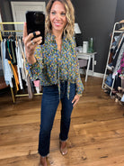 In the Spotlight Floral Top - Black Multi-Long Sleeves-Skies Are Blue-Anna Kaytes Boutique, Women's Fashion Boutique in Grinnell, Iowa