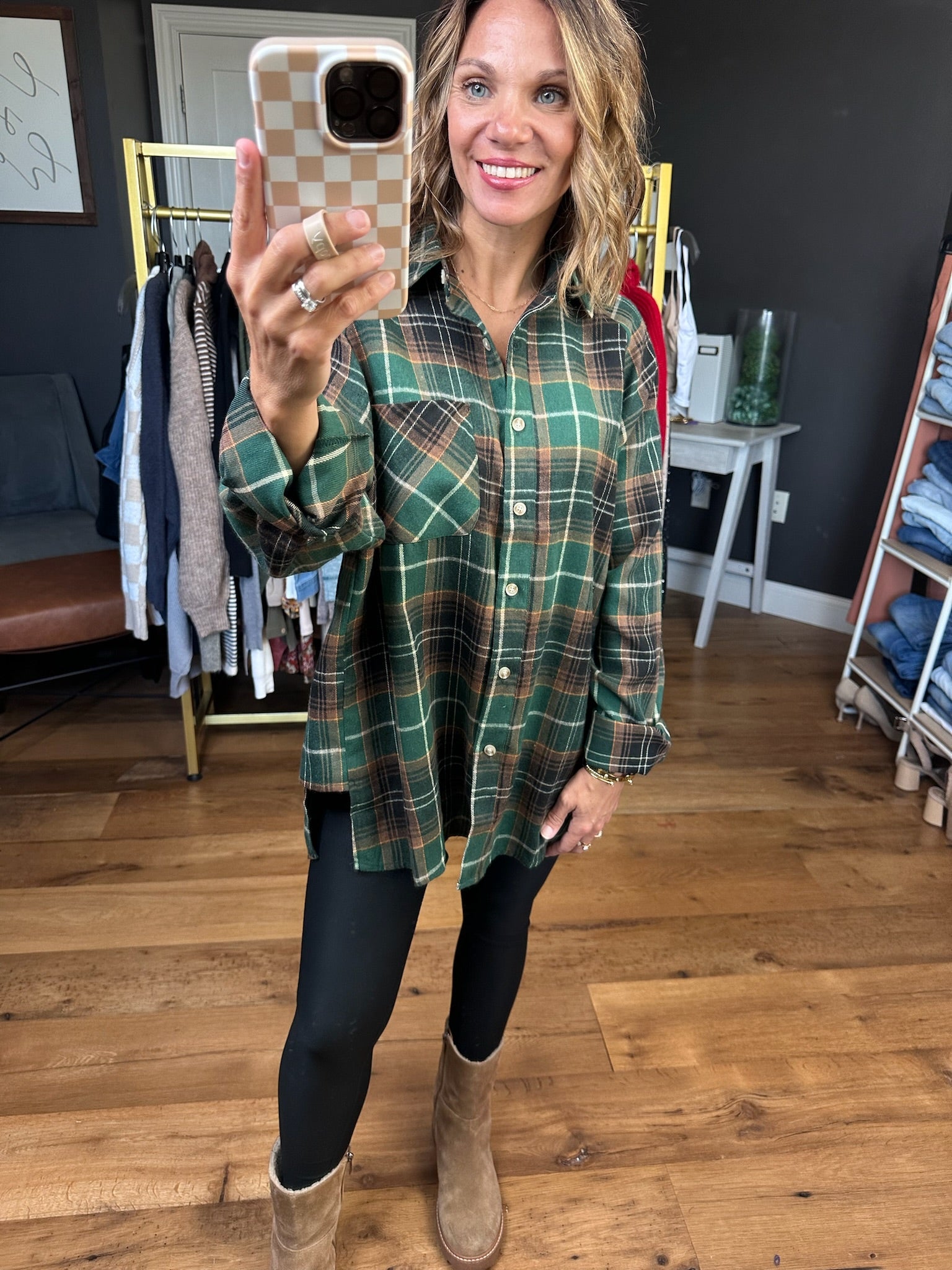 Happy As Fall Plaid Button-Down Top - Multiple Options-Aemi & Co-Anna Kaytes Boutique, Women's Fashion Boutique in Grinnell, Iowa