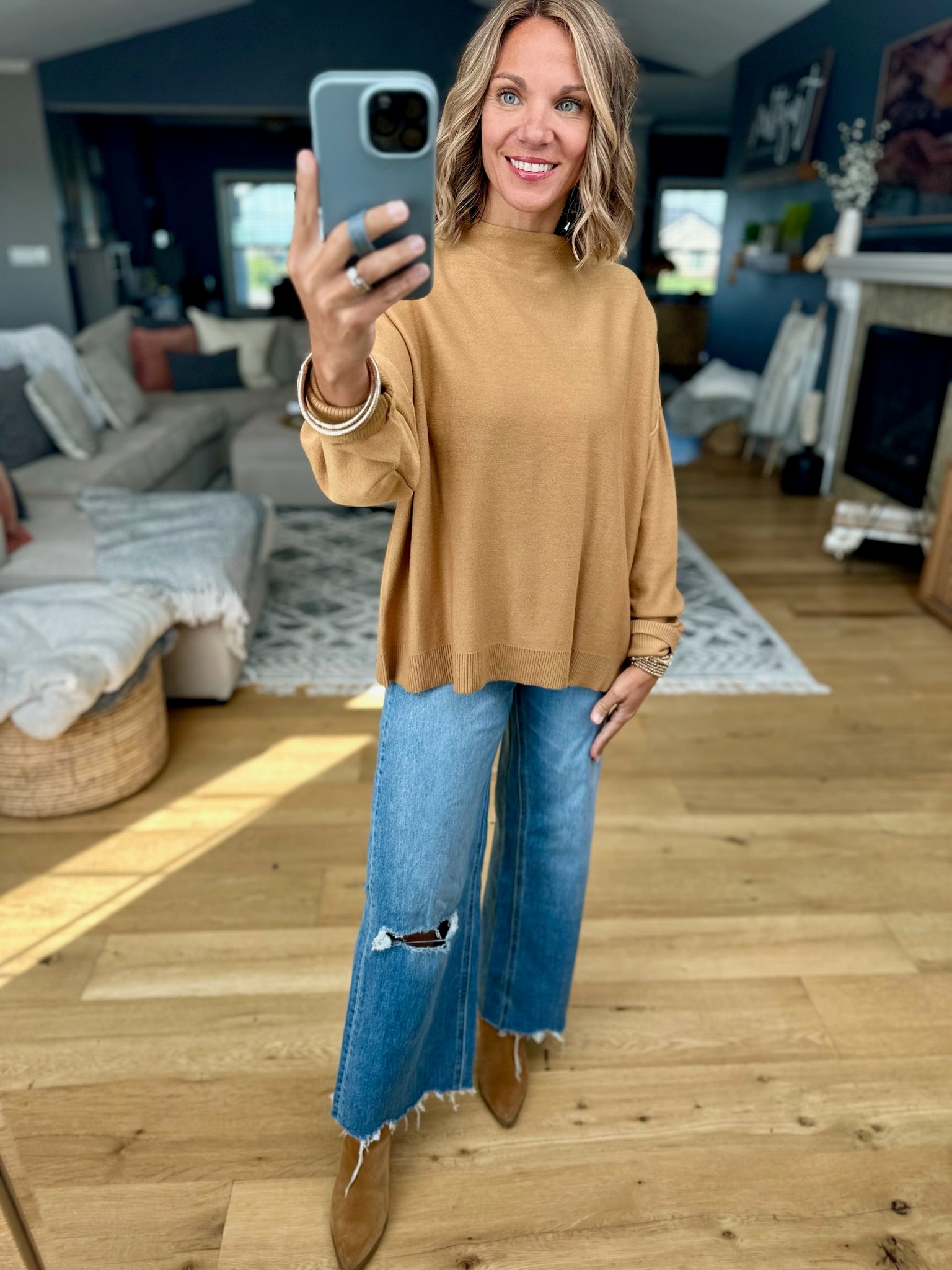 Count On You Mock-Neck Top-Wishlist-Anna Kaytes Boutique, Women's Fashion Boutique in Grinnell, Iowa