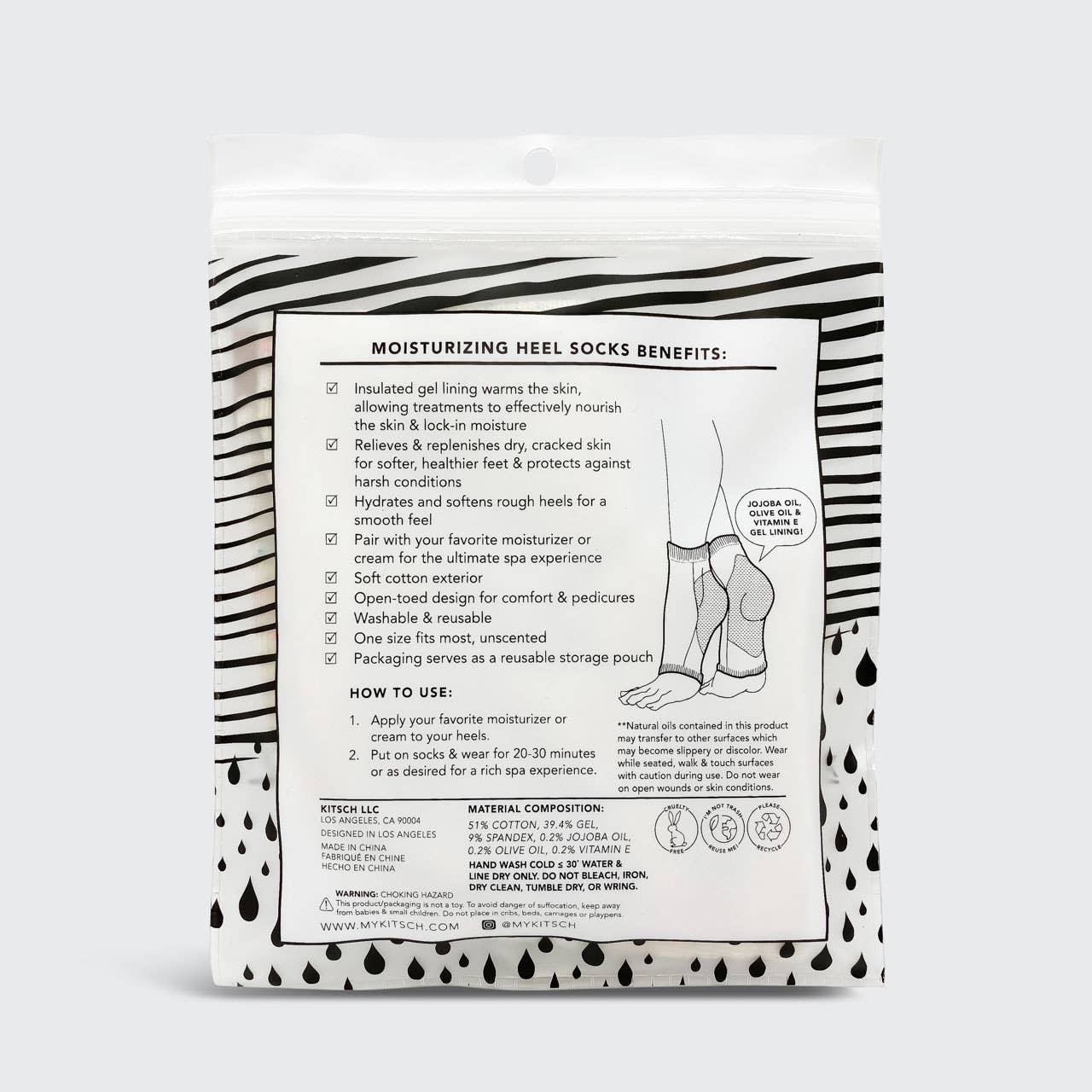 Moisturizing Heel Socks-Hair Accessories-KITSCH-Anna Kaytes Boutique, Women's Fashion Boutique in Grinnell, Iowa