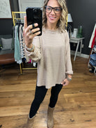 The Cara Striped Ribbed Longsleeve - Multiple Options-Long Sleeves-Cotton Bleu 63057-Anna Kaytes Boutique, Women's Fashion Boutique in Grinnell, Iowa