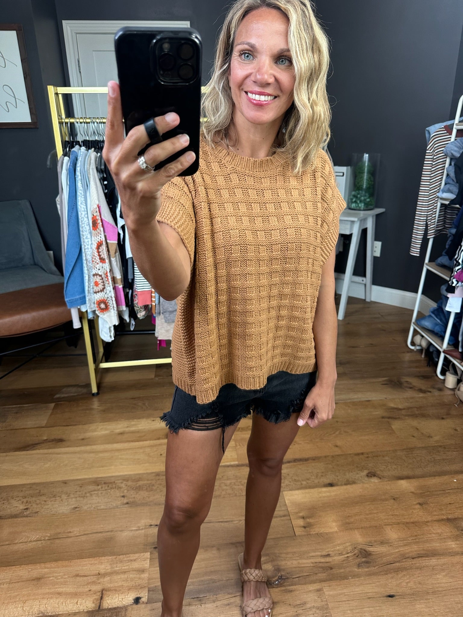 Be There For You Woven Knit Top - Mocha-Wishlist-Anna Kaytes Boutique, Women's Fashion Boutique in Grinnell, Iowa