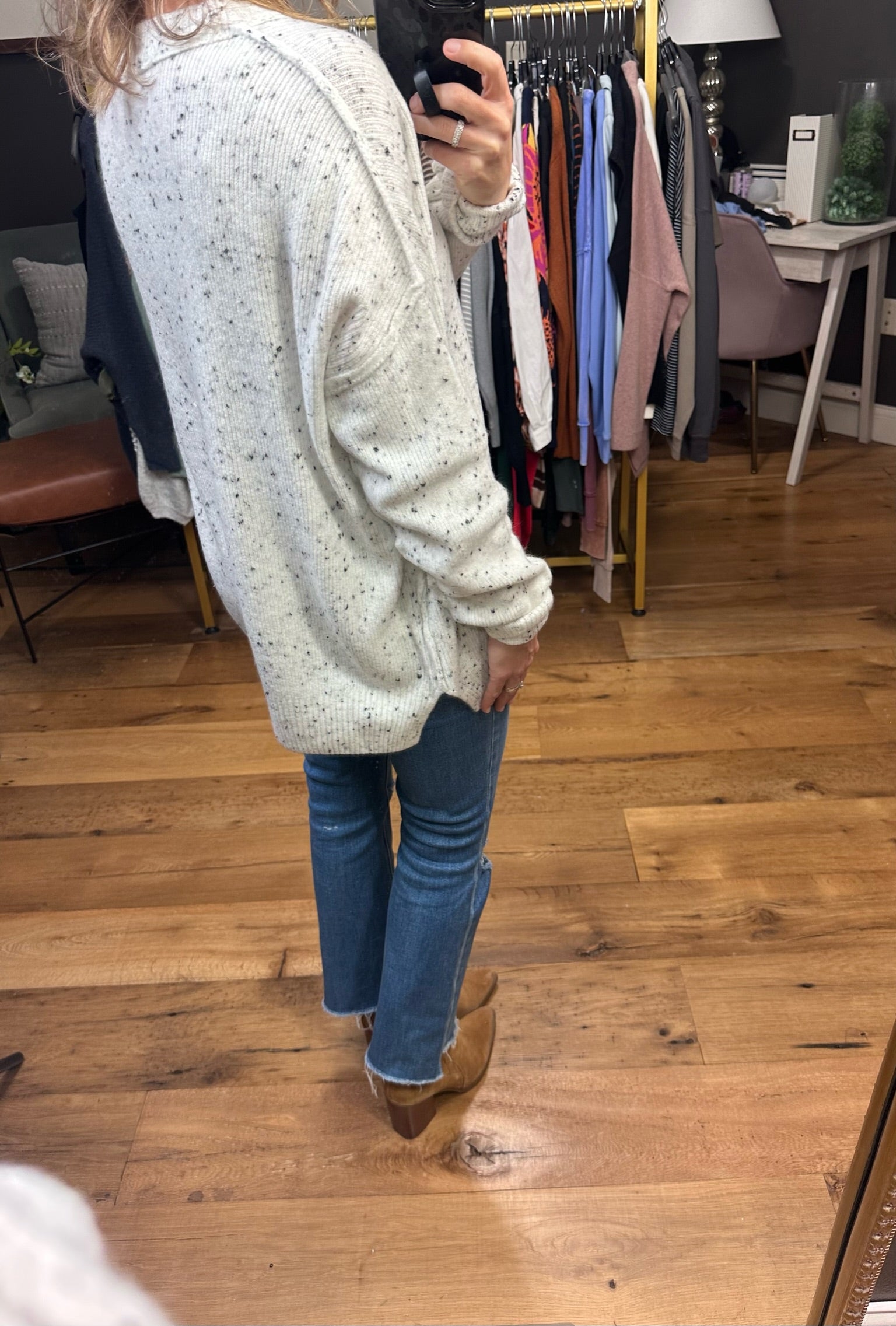 Just My Type Speckled Knit Sweater - Ivory