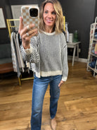 The Lindsey Textured Crew Sweater - Multiple Options-Blu Pepper-Anna Kaytes Boutique, Women's Fashion Boutique in Grinnell, Iowa