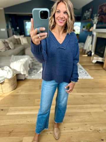 Holding On V-Neck Sweater-Sweaters-Wishlist-Anna Kaytes Boutique, Women's Fashion Boutique in Grinnell, Iowa