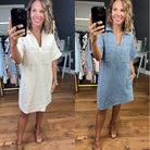 Meet In the Middle Collared Shift Dress - Multiple Options-Entro-Anna Kaytes Boutique, Women's Fashion Boutique in Grinnell, Iowa