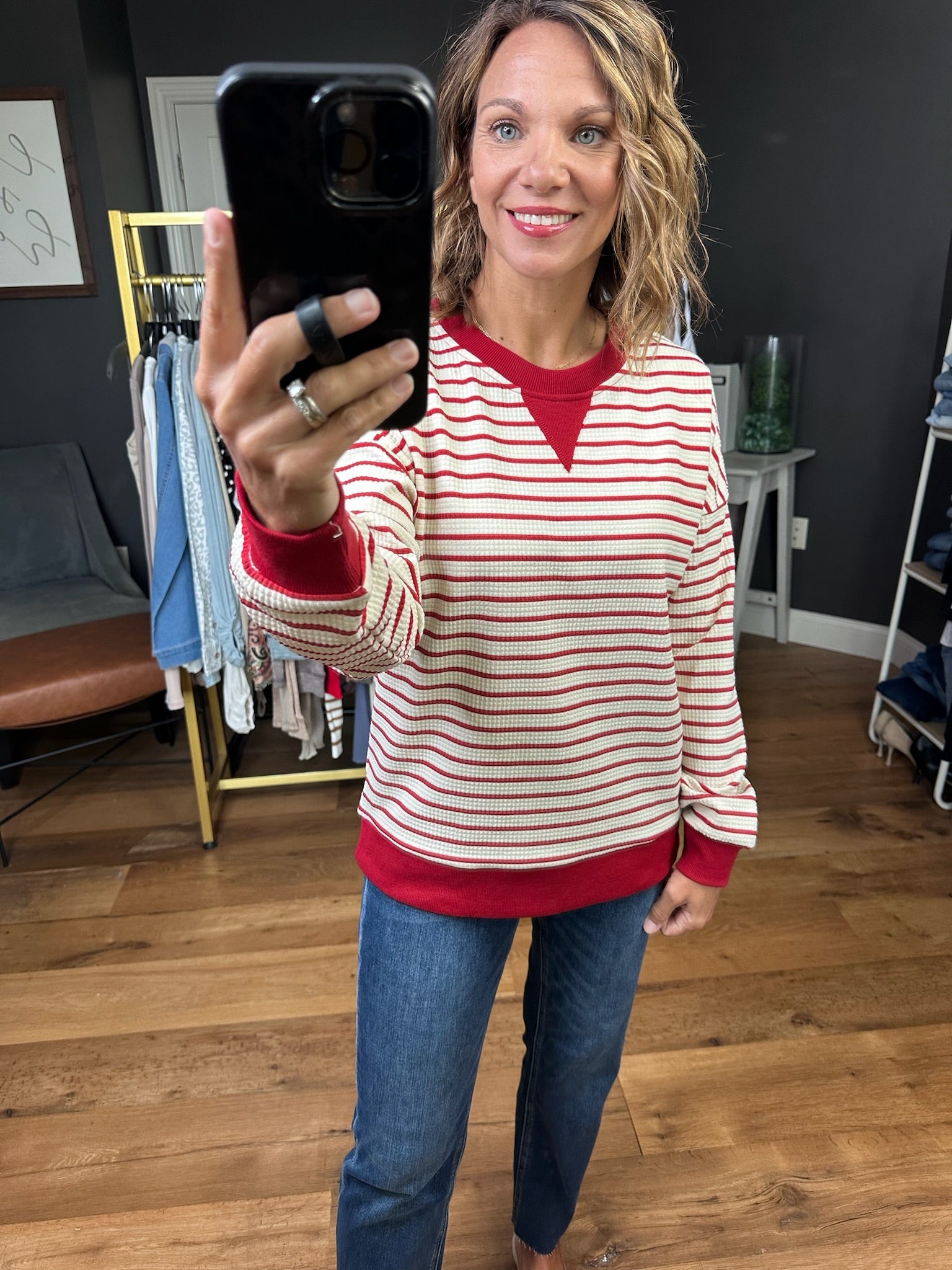 Going This Way Striped Crewneck - Multiple Options-Staccato-Anna Kaytes Boutique, Women's Fashion Boutique in Grinnell, Iowa